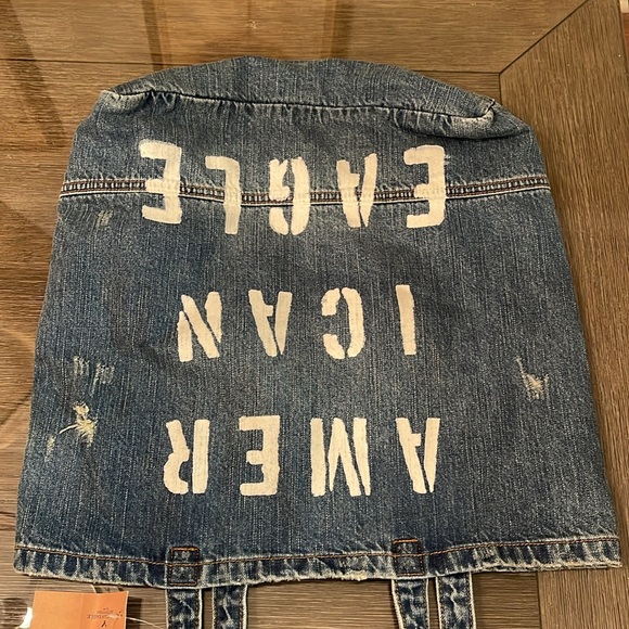 American Eagle Distressed Denim Tote New with Tags - Picture 15 of 16